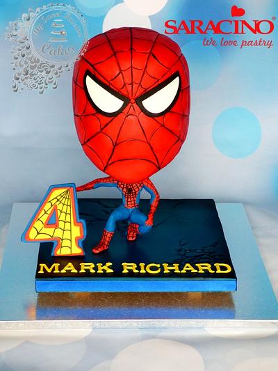 Gravity Cake Spiderman  - Cake by Beata Khoo