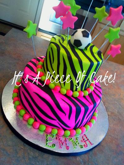 2 Tier Zebra Print, BC icing - Cake by Rebecca