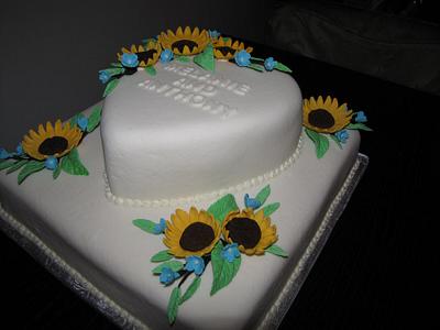 Sunflower Wedding Cake - Cake by Joseph Fougere