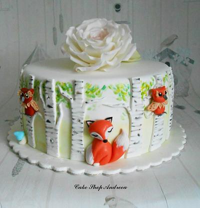 Birch trees birthday cake - Cake by lizzy puscasu 