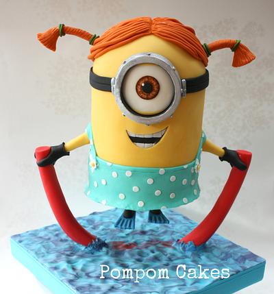 Minion with a swimming noodle and flippers - Cake by PompomCakes