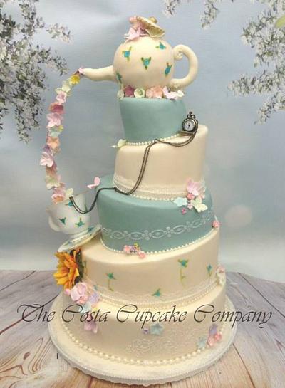 Teapot wedding Cake - Cake by Costa Cupcake Company