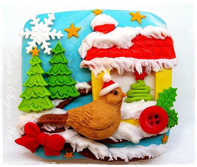 Small bird of honey cookie - Cake by Galya's Art 