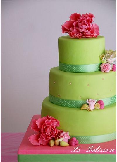 fucsia & green - Cake by LeDeliziose