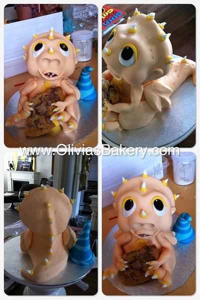 Baby Dragon - Cake by Olivia's Bakery