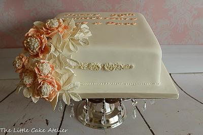Apricot and Pearls Cake  - Cake by The Little Cake Atelier 