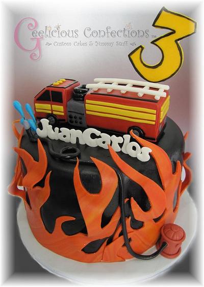 Fire Truck Birthday - Cake by Geelicious Confections