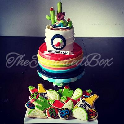 Una Fiesta Pa Mi Viejo - A fiesta for my old man - Cake by The Painted Box