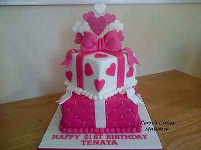 Happy 21st Tenaya!  - Cake by Kerri's Cakes
