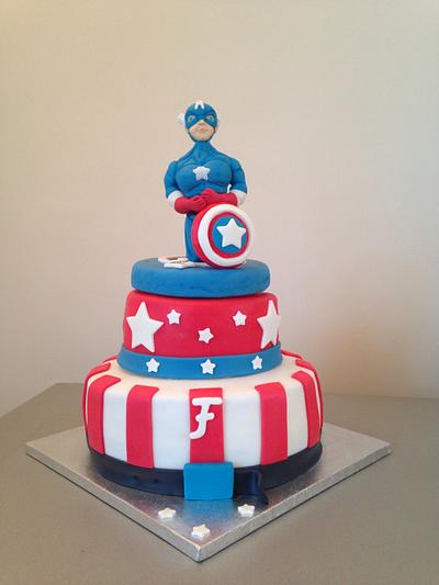 Torta Capitan America - Cake by Barbara Herrera Garcia