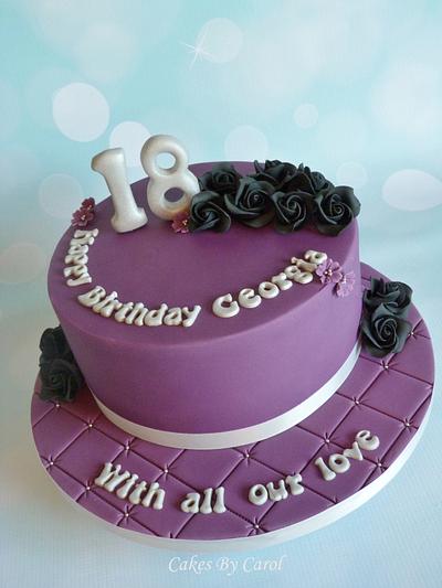 Purple 18th - Cake by Carol