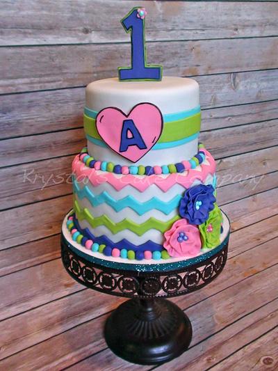 Neon Love - Cake by Krystal's Cake Company