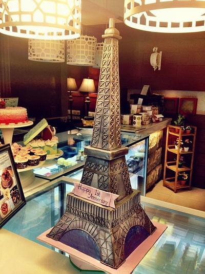Eiffel Tower Cake  - Cake by three lights cakes