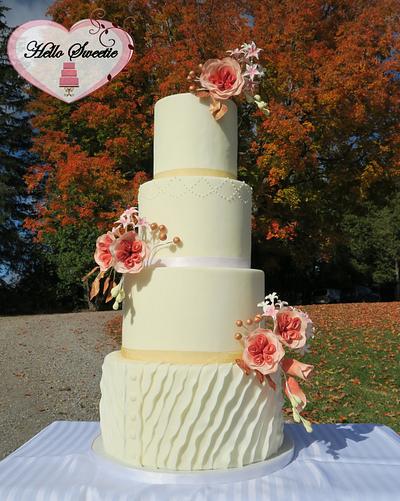 Country Fall Wedding - Cake by Hello Sweetie Cakes by Margaret Camp