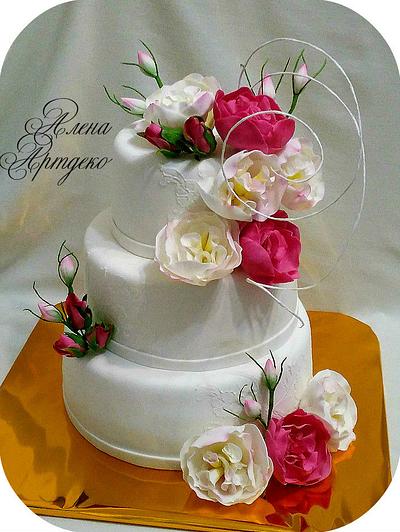 торт свадебный  - Cake by Alena Artdeko