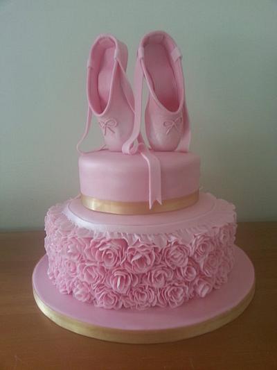 Ballet Shoes - Cake by Shell at Spotty Cake Tin