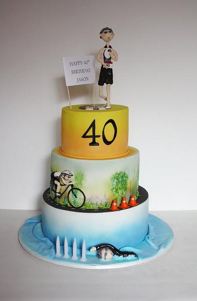 Triathlon Cake - Cake by Louisa