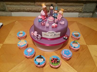 Ben & Holly and Peppa Pig Birthday Picnic - Cake by Jade Patching