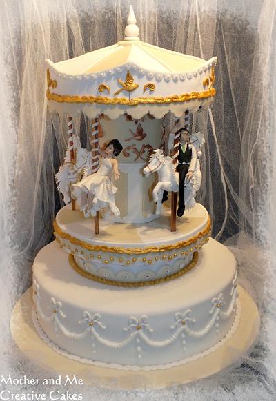 Carousel Wedding Cake, Rotating and Lit - Cake by Mother and Me Creative Cakes