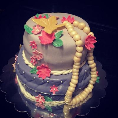 Flowers and Butterflies - Cake by EllieSweets