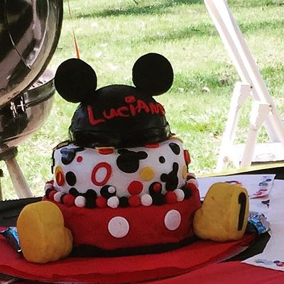 Mickey cake with hidden mickey inside - Cake by Cakes by Crissy 