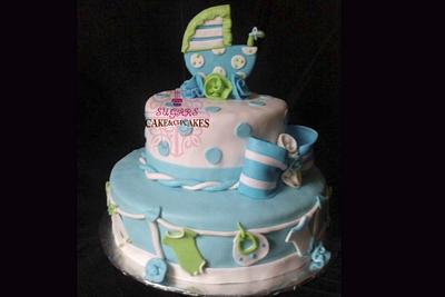 Baby Shower Boy Cake - Cake by SUGARScakecupcakes