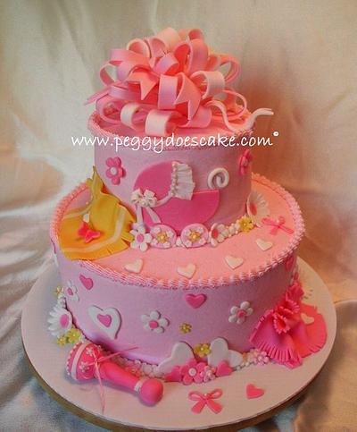 Pink Baby Shower Cake - Cake by Peggy Does Cake