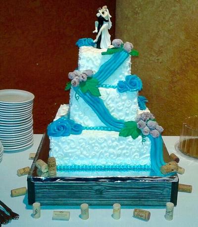 Wine themed wedding cake - Cake by kellybe13