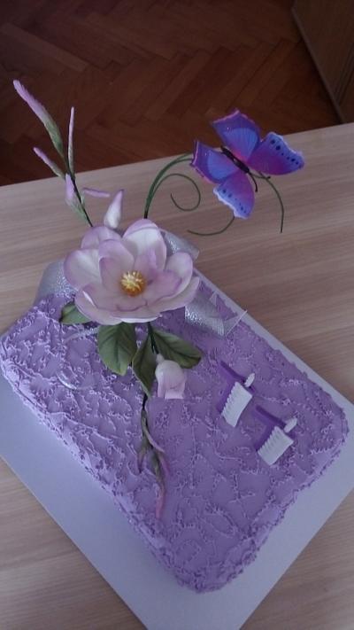 Purple flower - Cake by Zaklina