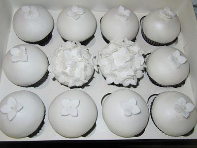 pure white, cupcakes samples for a wedding cake  - Cake by d and k creative cakes