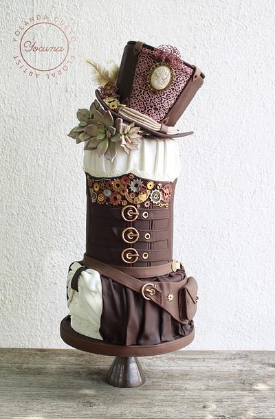 Steampunk Cake - Cake by Yolanda Cueto - Yocuna Floral Artist