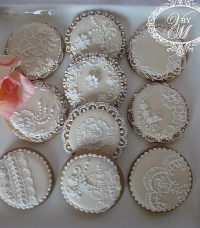 Ivory lace Cookies - Cake by Art Cakes Prague