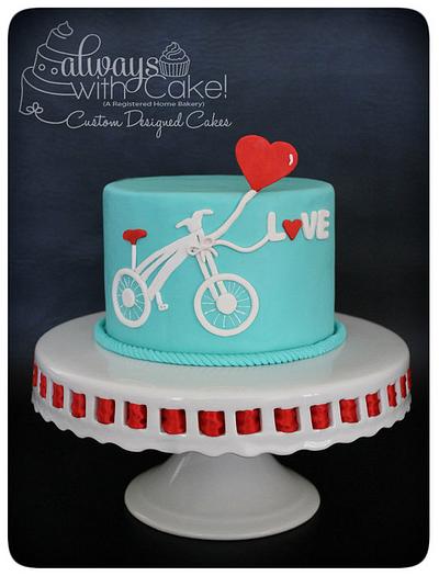 Valentine's Bike Ride - Cake by AlwaysWithCake