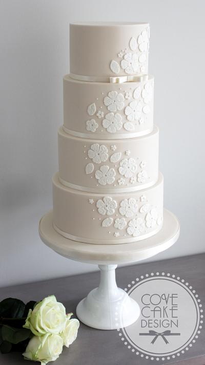 Ivory Lace Applique - Cake by Cove Cake Design
