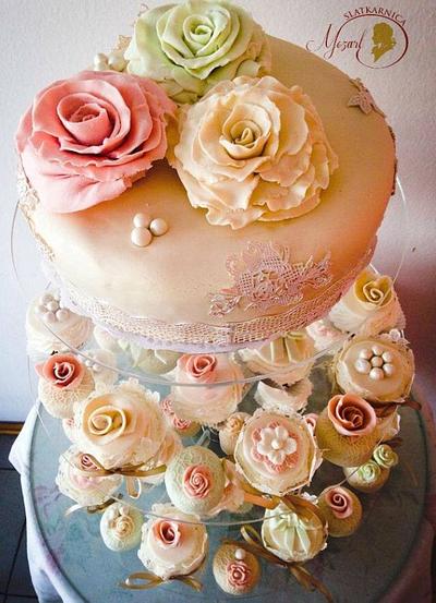 Wedding cake&cupcakes - Cake by Mocart DH