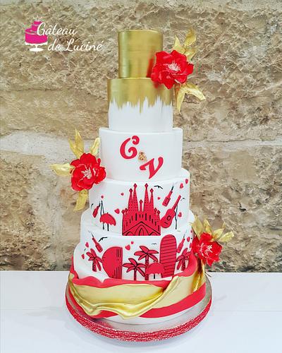  Wedding  cake  "Barcelona"  - Cake by Gâteau de Luciné