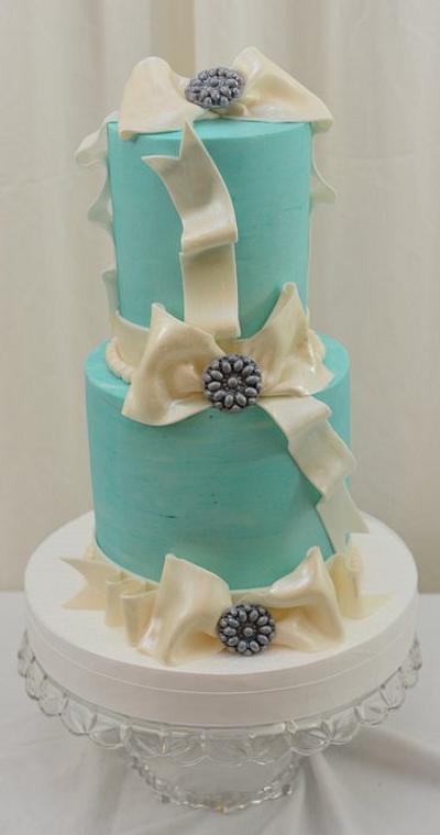 Tiffany Inspired Bridal Shower Cake - Cake by Sugarpixy