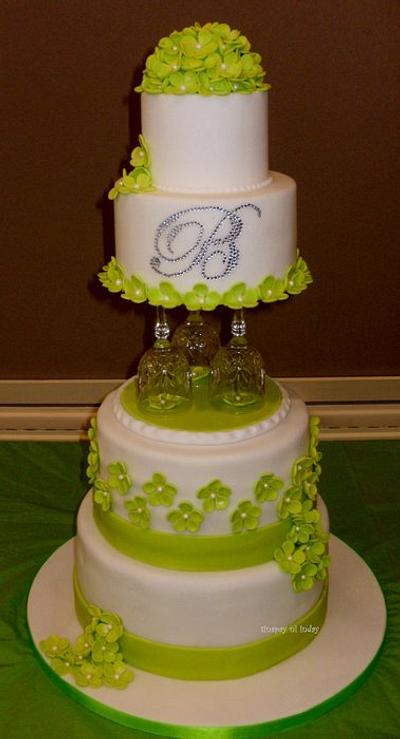 B Wedding Cake - Cake by Klaras Cakes