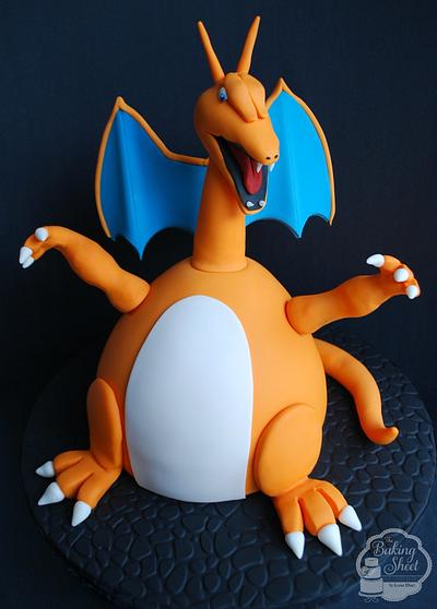 Mega Charizard EX (Pokemon) - Cake by Loren Ebert