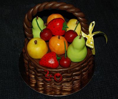 basket full of fruit - Cake by katarina139