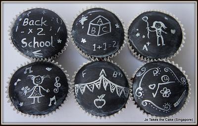 Chalkboard cupcakes - Cake by Jo Finlayson (Jo Takes the Cake)
