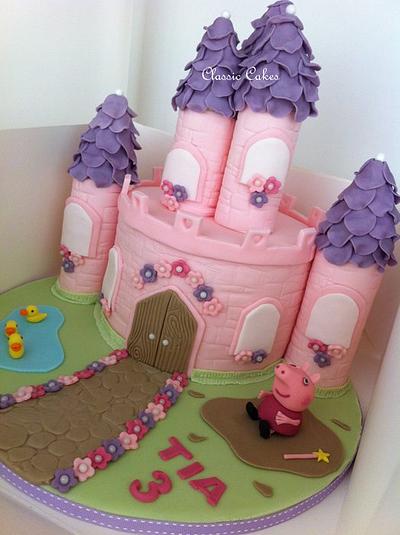princess peppa castle cake - Cake by hayleyl