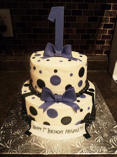 1st Birthday Polka Dots - Cake by The Cakery 