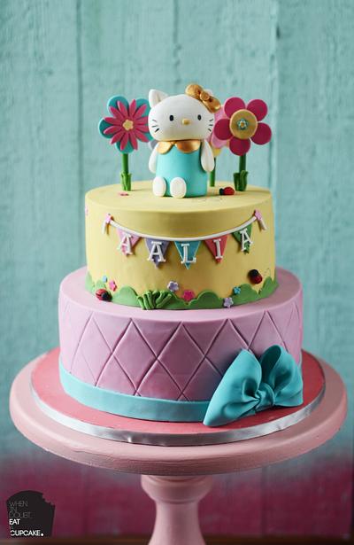 Hello Kitty pastel bow cake!  - Cake by Sahar Latheef