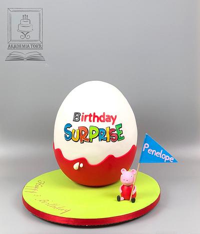 Kinder Surpise Egg - 3D cake - Cake by Akademia Tortu - Magda Kubiś
