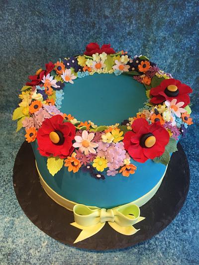 Summer Flowers - Cake by Una's Cake Studio