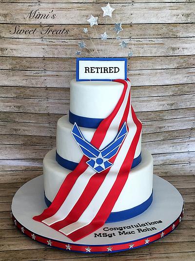 Airforce Retirment Cake - Cake by MimisSweetTreats