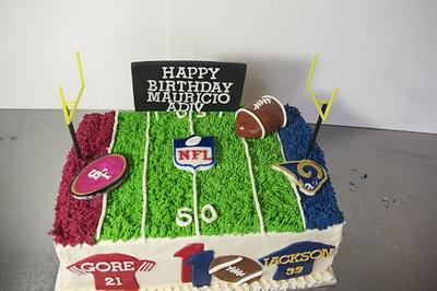 Football Birthday Cake By RooneyGirl BakeShop - Cake by Maria @ RooneyGirl BakeShop