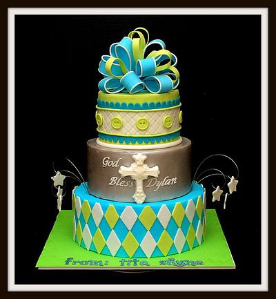 Christening Cake - Cake by Marjorie