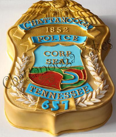 Police Badge Cake - Cake by Sandy Thompson